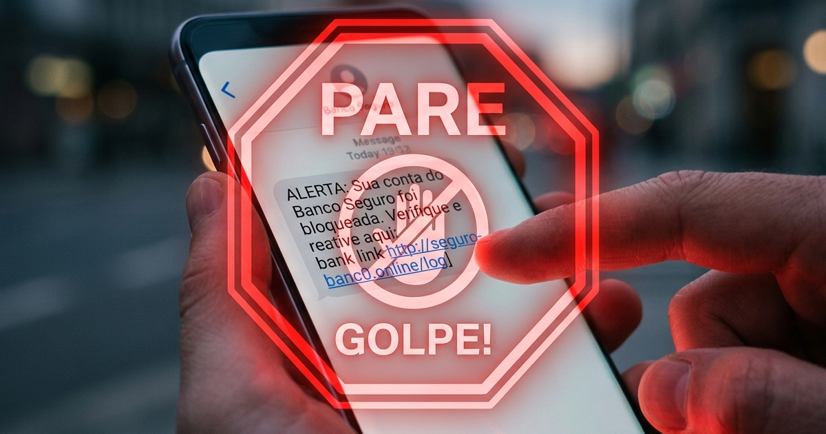 O Que é Phishing: Como Identificar e Não Cair em Golpes Online 3 SMS de phishing no celular com link falso — golpe de smishing no Brasil