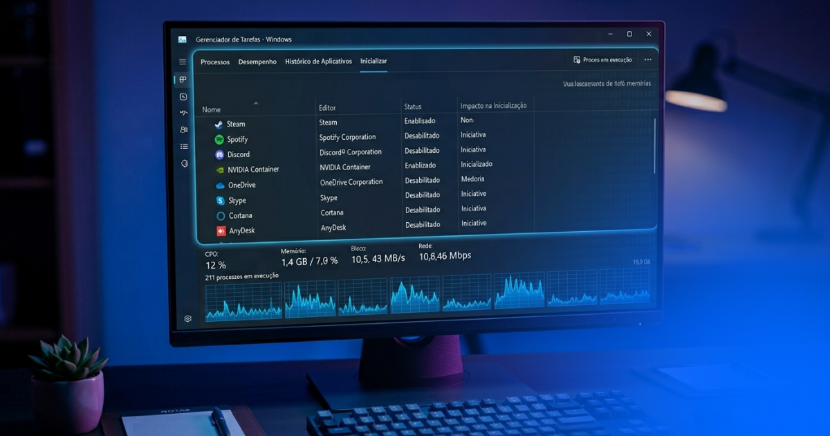 Como Acelerar o Windows 11: 12 Dicas Que Realmente Funcionam 2 Gerenciador de inicialização do Windows 11 — desabilitar programas na inicialização